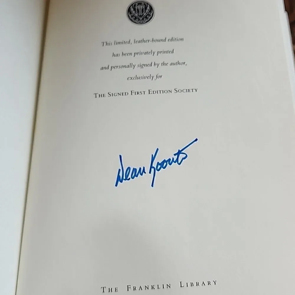 Signed 1st Edition Society 'Intensity' Leather Bound Dean Koontz